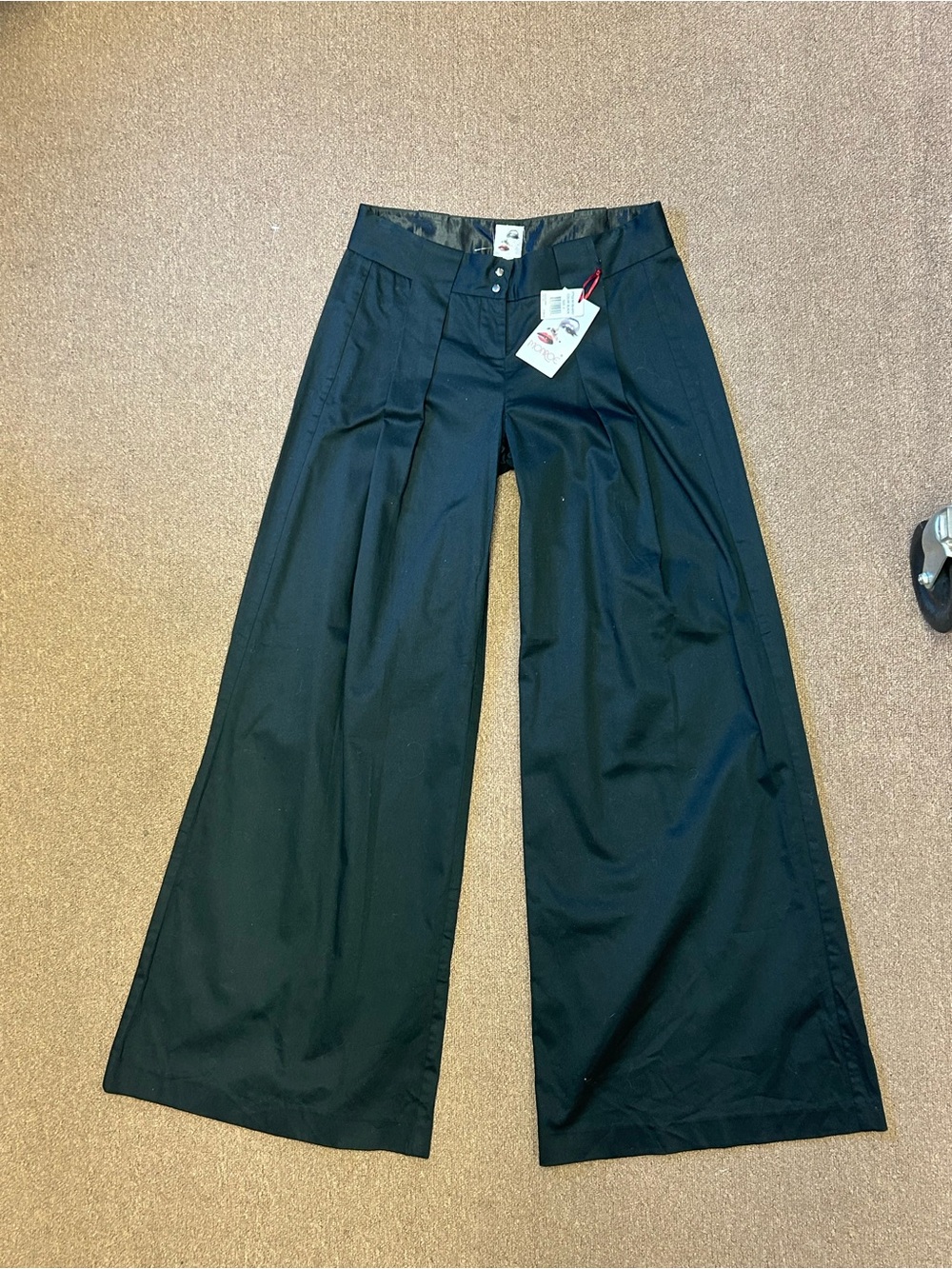 Marilyn Monroe Black Wide Leg Pants